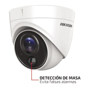 Cámara Turret FLASH TURBOHD(LED Blancos Intermitentes) / PIR (EVITA Falsas Alarmas) / 2 Megapixel / 20 mts IR EXIR / Exterior / Lente 2.8 mm / WDR / Ultra Baja Iluminación