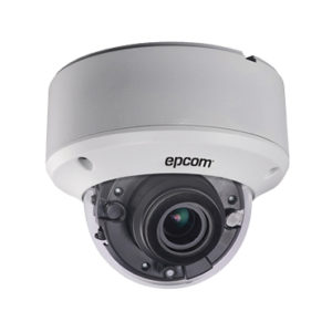 Domo TURBOHD 5 Megapixel / Lente Mot. 2.7 a 13.5 mm / 40 mts IR EXIR / dWDR / IK10 / 4 Tecnologías (TVI / AHD / CVI / CVBS) / IP67