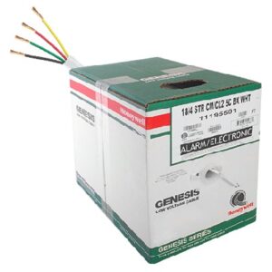 Bobina de 152 Metros / Cable de Cobre / 4x18 AWG / Tipo Alarmas CM-CL2 / Para Interior / Color Blanco / Para Aplicaciones de Alarmas de Intrusión/Control de Acceso/ Automatización / Interfonos y Tv Porteros