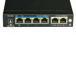 UTEPO UTP3GSW04TP60 - Switch Gigabit PoE / No administrable / 4 Puertos PoE Gigabit / 2 Puertos Gigabit RJ45 / Modo CCTV / PoE 60 Watts