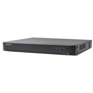 DVR 8 Megapixel / 16 Canales 4K TURBOHD + 16 Canales IP / 2 Bahía de Disco Duro / 4 Canales de Audio / 16 Entradas de alarma / Vídeoanálisis