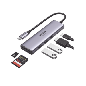 HUB USB-C Multifuncional a HDMI 4K@60Hz / HDCP2.2 / HDR10/3D / 2 Puertos USB3.0 / Lector de Tarjetas SD+TF (Uso Simultáneo) / USB C PD 100W / 6 en 1