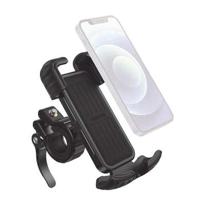 Soporte de Celular para Manillar de Motocicleta o Bicicleta / Anti Vibración  / Protección de clip Antideslizante / Rotación de 360° / Bloqueo de  Seguridad / Compatible con manillar de 0.6'' a