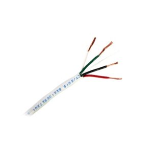 Bobina de 305 Metros / Cable de Cobre / 4 X 18 AWG / Tipo Alarmas UL / Para Interior / Color Blanco / Para Aplicaciones de Alarmas de Intrusión / Interfonos / TV Porteros / y Multi-Propósito / Hecho en México