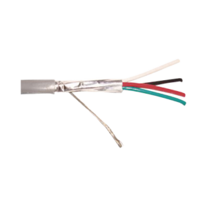 Cable Calibre 18 / 4 Conductores / Blindado / 305 Metros / Riser / UL / Color Gris / Hecho en México