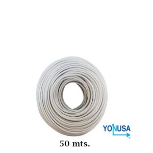 YONUSA CDA50 - Bobina de cable bujía con doble aislado de 50 mts para uso en cercas eléctricas con energizadores Yonusa/ calibre 22 AWG especial indicado para soportar de 10,000 a 12,000 V