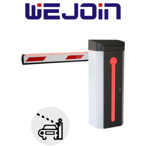 WEJOIN WJDZ120R34 - Barrera Vehicular Derecha Led de uso rudo / Servo Motor / Brazo Rectangular de 4 metros / Velocidad 3 Segundos / Izquierda o Derecha