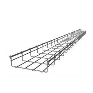 Charola tipo malla 54/200 mm, con acabado Electro Zinc, hasta 172 cables Cat6, tramo 3 m