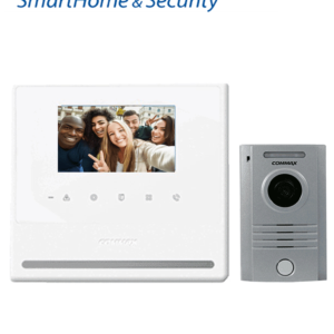 COMMAX CDV43YP - Paquete de monitor con pantalla de 4.3 pulgadas manos libres incluye frente de calle de aluminio con relay para apertura de puerta/ Conexion a 4 hilos