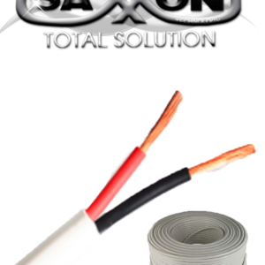 SAXXON OWAC2100J - Cable de alarma / 2 Conductores / CCA/ Calibre 22 AWG / 100 Metros / Recomendable para control de acceso / Videoportero / Audio / Reforzado