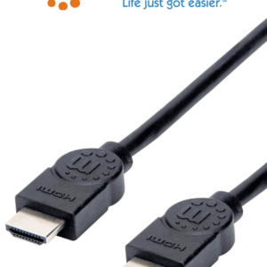 MANHATTAN 355308- Cable HDMI de Alta Velocidad de 1.5 metros/ Resolución 4k@30Hz/ Soprota 3D/ Diseño Resistente al Enredo/ HDMI Macho a Macho/ Soporta Canal de Retorno de Audio (ARC)/ Blindado para Reducir Interferencia/
