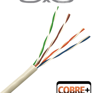 SAXXON OUTP5ECCA305BC - Bobina de Cable UTP Cat5e/ 305 Metros/ CCA/ Color Blanco/ Uso Interior/ Cert ISO9001/ UL 444/ RoSH/ ANSI/ TIA/ EI-568B