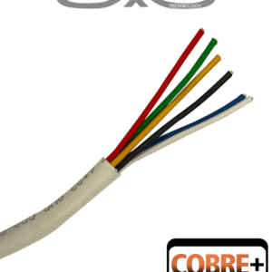 SAXXON OWAC6305JF - Bobina de Cable para Alarma de 6 Conductores/ CCA/ 305 Metros/ Uso Interior/ Material Retardante a la Flama/ Color Blanco/ Recomendado para Alarmas, Control de Acceso, Videoporteros y Audio/
