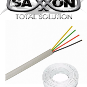 SAXXON OWAC4100J - Cable de alarma / 4 Conductores / CCA/ Calibre 22 AWG / 100 Metros / Recomendable para control de acceso / Videoportero / Audio / Reforzado