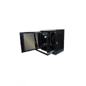 Cableado Estructurado Gabinete mural Extraíble 11UR Puerta transparente Negro DERRANT GM6412UREXT