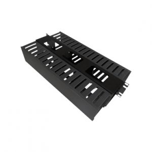 Cableado Estructurado Organizador horizontal doble Negro 19pulgadas Ducto frontal y trasero con tapa LACES ILAOHRD