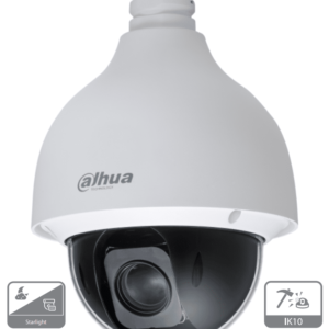 DAHUA SD50225-HC-LA - Camara PTZ Antivandálica de 2 Megapixeles/ 25x de Zoom Optico/ WDR Real de 120 dB/ Starlight/ IP66/ IK10/ BLC/ HLC/ 360 Grados continuos/