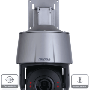 DAHUA SD3A405-GN-PV1 - PTZ IP DE 4 Megapixeles con 5x de Zoom Optico/ Disuasión Activa con Estrobo de Luz Roja y Azul/ H.265/ IR de 30 Metros/ Microfono y Altavoz Integrado/ Audio 2 Vías/ IVS/ Ranura para MicroSD/ IP66/ PoE/ #LoNuevo
