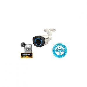 Camara de Bala híbrida HDCVI 1080P 2 MP lente varifocal 2.8 a 12mm SAXXON IBVF21083C