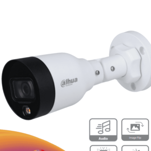 DAHUA IPC-HFW1239S1-A-LED-S5 - Camara IP Bullet Full Color de 2 Megapixeles/ Lente de 2.8mm/ 102 Grados de Apertura/ Microfono Integrado/ H.265+/ 15 Metros de Luz Visible/ IP67/ PoE/ DWDR/ #LoNuevo