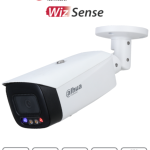 DAHUA IPC-HFW3249T1N-AS-PV-0360B - Cámara IP Bullet Resolución de 2 MP/ Lente 3.6 mm/ ∢ 107°/ LED 40mts/ IA WizSense/Det. de Mov. Inteligente/Prot. Perimetral/FullColor/TiOC/PoE/WDR/H.265+/IP67/Micrófono/Sirena/Estrobos/E&S Alarma/E&S Audio/ #ESM2023