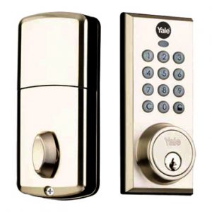 Cerradura autónoma con teclado.