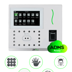ZKTECO G3PRO - Control de Acceso y Asistencia Facial y Palma / 12000 Rostros / 20000 Huellas SILK ID / 20000 Tarjetas ID / 6000 Palmas / Green Label