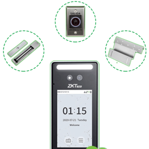 ZKTECO SFV4L1ACPak - Control de Acceso Facial y Tarjeta / una Puerta de Madera o Metal / 200 kg / Reconocimiento Facial a 2m / Registro Facial con Selfie / Gratis Software de Administración con Bio Access MTD (ZKT0740006)