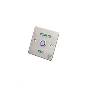 Ctrl de Acceso Boton liberador Montaje Acero inoxidable Luz LED azul Salida Abierto Cerrado YLI ABK807LED/PKB814CLED