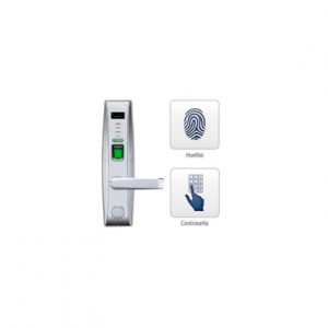 Ctrl de Acceso Cerradura Biometrica Plateada Menu en Pantalla 500 huellas 30000 Registros ZK L4000PD