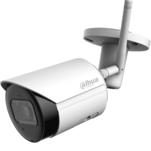 DAHUA IPC-HFW1430DS-SAW - Camara IP Bullet Wifi de 4 Megapixeles/ Lente de 2.8mm/ 90 Grados de Apertura/ H.265+/ IR de 30 Metros/ Microfono Integrado/ Ranura para MicroSD/ Metalica/ IP67/ DWDR/ Videoanaliticos con SMD/