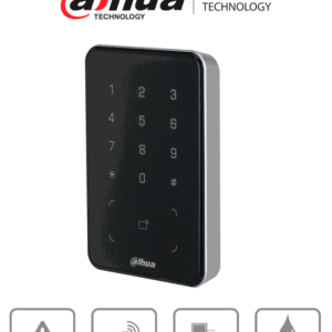 DAHUA DHI-ASR2101A - Lectora de Tarjetas MiFare con Teclado Touch/ para Password/ Conexión RS-485 y Wiegand/ Leds Rojo y Verde/ Fondo de Luz Azul/