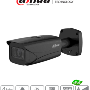 DAHUA IPC-HFW5442E-ZE - Camara IP Bullet de 4 Megapixeles/ Color Negro/ Inteligencia Artificial/ H.265+/ WDR 140 dB/ Lente Motorizado de 2.7 a 12mm/ IR 50 Mts/Deteccion de Rostros/Protección Perimetral/Conteo de Personas/IP67/IK10/ePoE/#Black #ESM2023