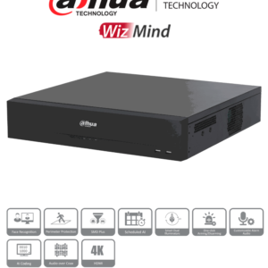 DAHUA DH-XVR5816S-4KL-I3 - DVR de 16 Canales 4k/ WizSense/ H.265+/ IA/ 8 Bahías de Discos Duros / + 16 Canales IP/ Hasta 32 Canales IP/ 2 Canales de Reconocimiento Facial/ SMD Plus/ Codificación IA/ #LoNuevo
