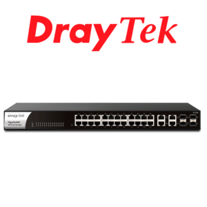DrayTek Vigorswitch G1282 - Switch Gigabit Ethernet Administrable web SMART/ 24 puertos Gigabit Ethernet/ 4 Puertos Combo SFP & RJ45/ #LONUEVO