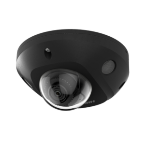 Mini Domo IP 4 Megapixel / Color Negro / Lente 2.8 mm / Micrófono Integrado / 30 mts IR EXIR / Exterior IP67 / IK08 / WDR 120 dB / PoE / Videoanaliticos (Filtro de Falsas Alarmas) / Ultra Baja Iluminación / Entrada y Salida de Audio y Alarm