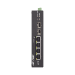 Switch Industrial No Administrable Gigabit / 3 Puertos Gigabit PoE+ (30 W) + 1 Puerto Gigabit PoE++ (60 W) / 2 Puertos SFP / 65 W Total / 48 a 57 VCD