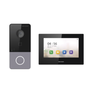 Kit de Videoportero IP LITE con llamada a App de Smartphone (Hik-Connect) / Apertura con tarjeta / PoE Estándar / Frente de Calle IP65