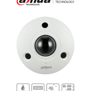 DAHUA IPC-EBW81242N - Cámara IP Fisheye Resolución de 12 MP/ Lente 1.85mm/ ∢ 360/ IR 10 mts/ IA WizMind/ Conteo de Personas/ Cantidad de Personas en Áreas/ Mapa de Calor/ PoE/ DWDR/ H.265/ IP67/ IK10/ E&S Alarma/ E&S Audio
