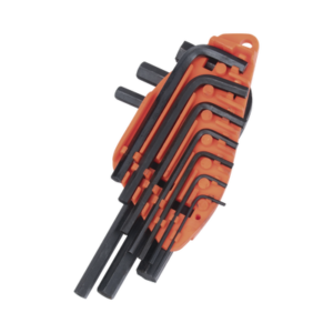 Juego de 10 Llaves Hexagonales (Allen) Milimétricas con Portallaves Plástico.