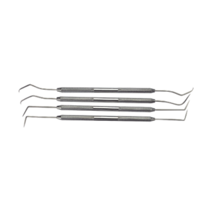 Juego de 4 herramientas con ganchos de apoyo para soldar.