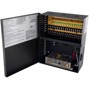 Fuente para CCTV, 12 Vcd, 12 A, 18 salidas, interior