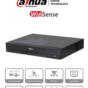 DAHUA XVR5108HE-I3 - DVR de 8 Canales 5 Megapixeles Lite/ WizSense/ H.265+/ 8 Canales +4 IP/ Hasta 12 Ch IP/ 1 Canal de Reconocimiento Facial/ SMD Plus/ Protección Perimetral/ 1 Puerto SATA/ 8&3 E&S de Alarmas/ 8 Entradas de Audio/ IoT&POS/ #PromoWD