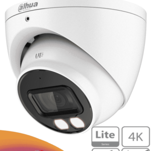 DAHUA HAC-HDW1809T-A-LED - Camara Domo Eyeball 4k Full Color/ 8 Megapixeles/ Lente de 2.8 mm/ 106 Grados de Apertura/ Microfono Integrado/ 40 Metros de Iluminación/ Imagen a Color 24/7/ Super Adapt/ WDR de 120 dB/