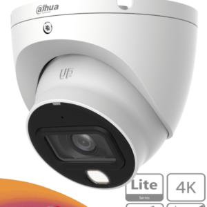 DAHUA HAC-HDW1809TLM-A-LED - Camara Domo Eyeball 4k Full Color/ 8 Megapixeles/ Lente de 2.8mm/ 106 Grados de Apertura/ Microfono Integrado/ 20 Metros de Iluminación/ Imagen a Todo Color 27/7/ Super Adapt/ WDR de 120 dB/ Soporta CVI/CVBS/AHD/TVI / #LoNuevo