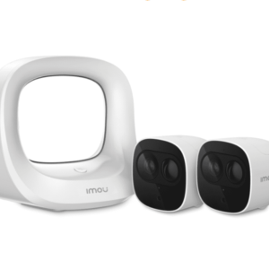 IMOU CELLPROKIT2 – 2 Cámaras 100% Libres de Cables +Estación Base/ Batería Recargable/ 2 Megapíxeles/ Audio Dos Vías/ Detector PIR Integrado/ IR de 10 Metros/ Compatible con Alexa y Asistente de Google/ Almacenamiento en Estación Base/ Wifi/