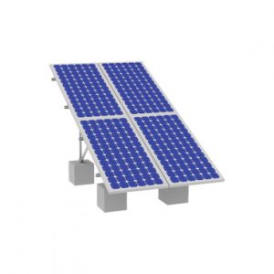 Kit montaje aluminio en techo o piso de concreto 4 módulos fotovoltáicos EPCOM POWER LINE EPL-GM01-2X2