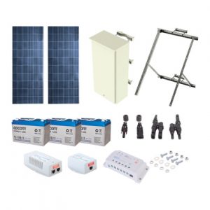Kit solar 24w para Cámara IP PoE y Radio Ubiquiti AirMax o Cambium SYSCOM PL1224GRC