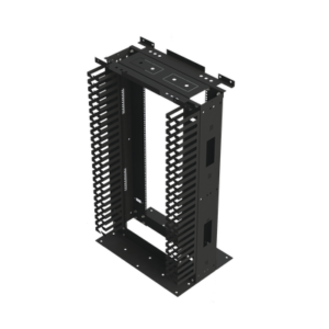 Rack de Acero de 4ft x 19in, 24UR con Organizadores Verticales Y Guía Superior para Cableado.