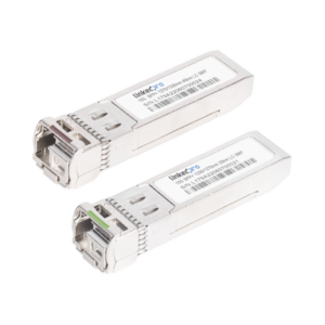 Transceptores SFP+ Bidireccionales (Mini GBIC) para Fibra Monomodo / 10 Gbps / Conectores LC, Dúplex / Hasta 40 km / 2 Piezas
